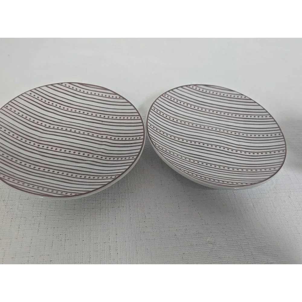 English Home Tulipe Burgundy Espresso Cups Saucers Set‎ of 2 Turkish Coffee